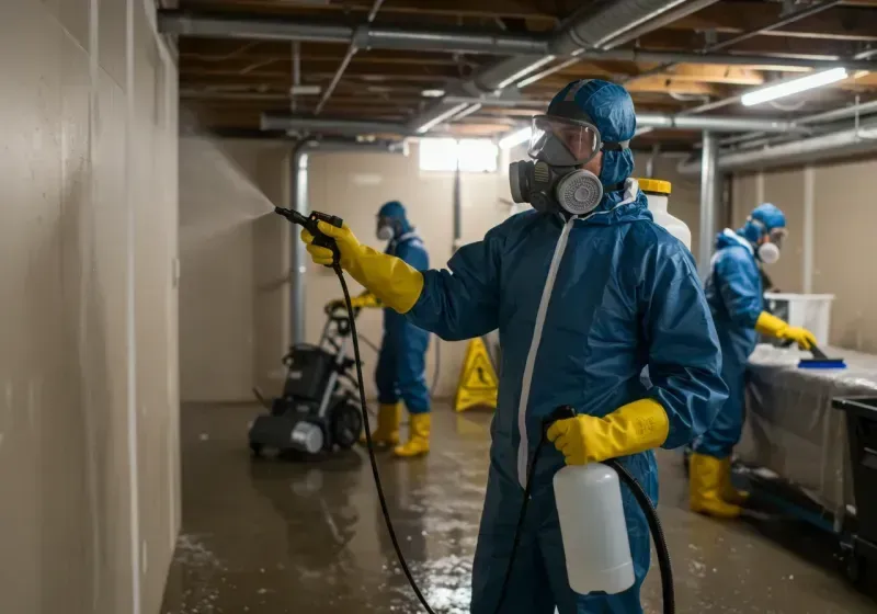 Basement Sanitization and Antimicrobial Treatment process in Saint Albans, WV