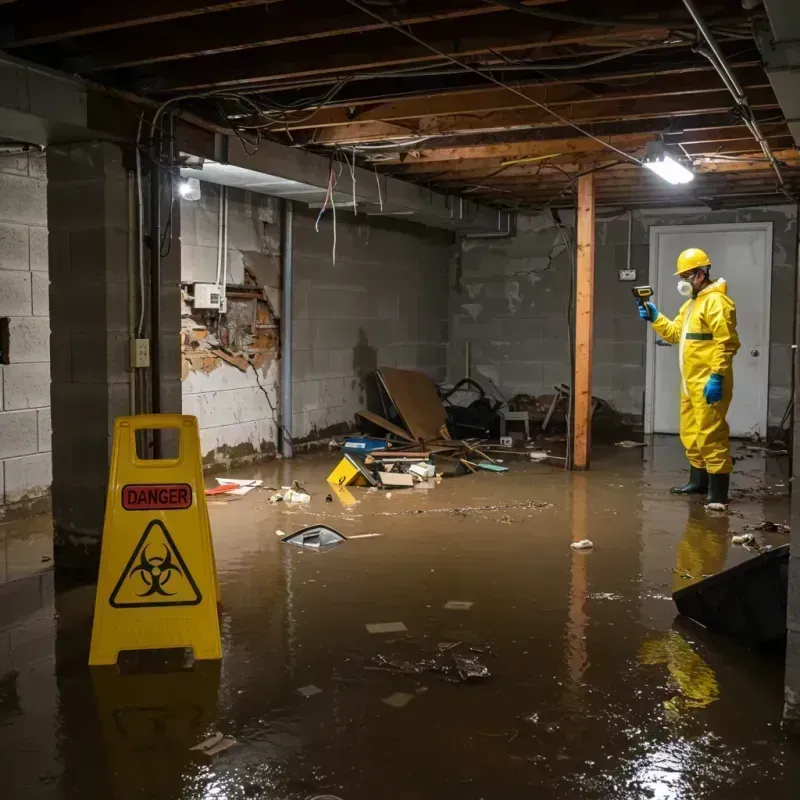 Flooded Basement Electrical Hazard in Saint Albans, WV Property